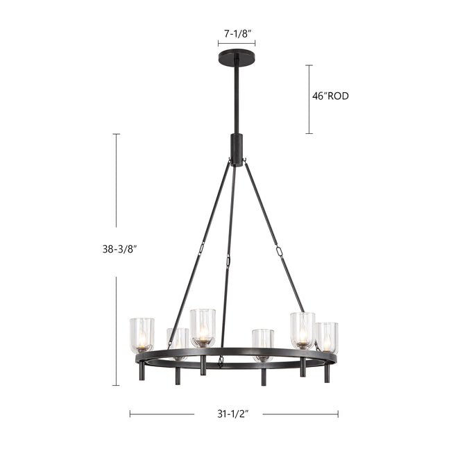 Lucian Chandelier - dimension drawing 1 [Alora-CH338632PNCC|CUSTOM|1]