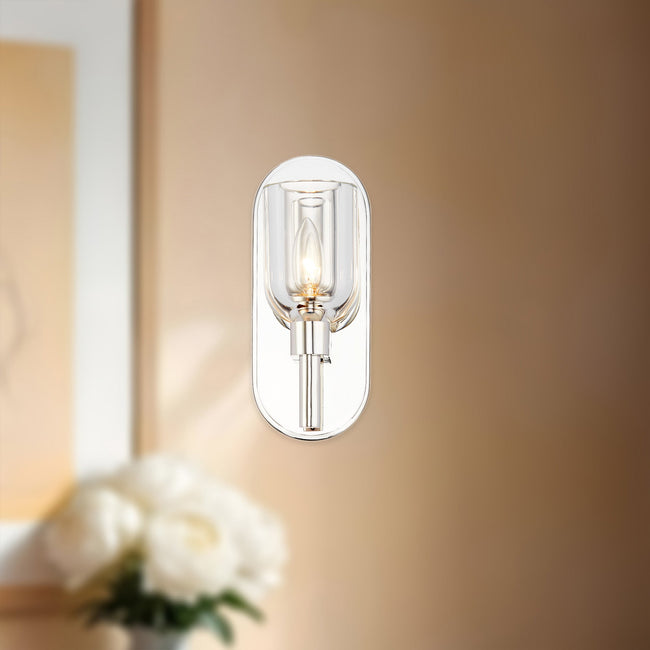 Lucian Wall and Vanity Light - room setting, Clear Crystal/Polished Nickel [Alora-WV338101PNCC|CUSTOM|3]