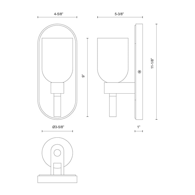 Lucian Wall and Vanity Light - dimension drawing 2 [Alora-WV338101PNCC|CUSTOM|2]
