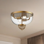 Lancaster Flush Mount - room setting, Aged Gold [Alora-FM461102AG|CUSTOM|3]
