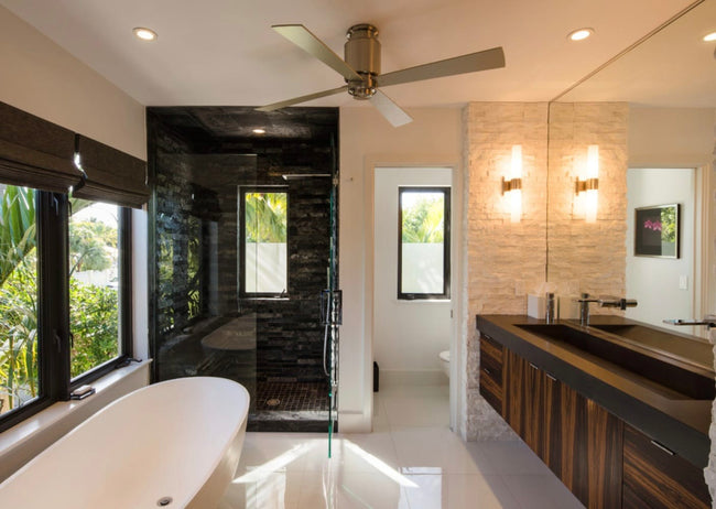 Modern Fan Co Lapa 50" Flush Mount Ceiling Fan - Damp Rated - photo (Lapa_Flush_216.jpg) [Modern Fan Co-LAP-FM-GW-50-WH-NL-001|CUSTOM|3]