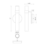 Madison LED Wall and Vanity Light - dimension drawing 2 [Alora-WV324114PNGO|CUSTOM|2]