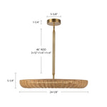 Maris 24" LED Chandelier - dimension drawing [Alora-CH602024BG-UNV|CUSTOM|1]