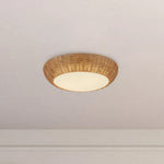 Merida Flush Mount - room setting, Rattan [Alora-FM511014RA|CUSTOM|3]