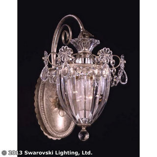 Buy antique-silver-with-handcut-heritage-crystal-glass-and-clear-shade Bagatelle Outdoor (Damp) Sconce by Schonbek