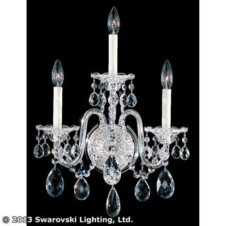 Buy polished-silver-with-clear-heritage-crystal-glass-and-clear-shade Sterling Outdoor (Damp) Sconce by Schonbek