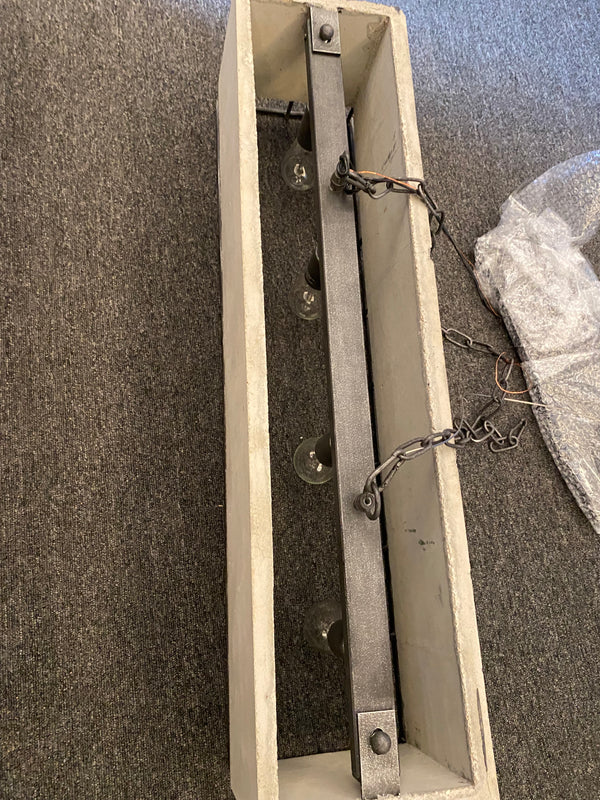 Four Light Linear Chandelier from the Brocca Collection in Silverdust Iron Finish by ELK Home (Clearance Display, Final Sale)