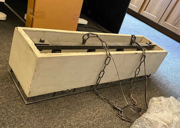 Four Light Linear Chandelier from the Brocca Collection in Silverdust Iron Finish by ELK Home (Clearance Display, Final Sale)