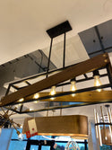 Five Light Linear Chandelier from the Fulton Cross Collection in Black Finish by Kichler (Clearance Display, Final Sale)