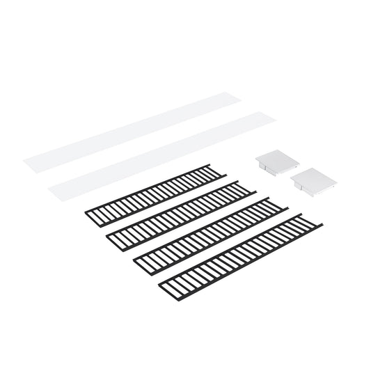 Louver Accessory Set by Nora Lighting - 29.50"L x 2.75"W x 0.68"H, Black / White [Nora Lighting-NLUD-4LOUVBW|ALT|1]