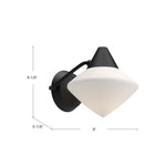 Nora 8" Wall and Vanity Light - dimension drawing 1 [Alora-WV537508BNOP|CUSTOM|1]