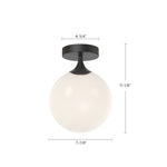 Nouveau 8" Flush Mount - dimension drawing 1 [Alora-FM505108AGOP|CUSTOM|1]