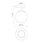 Nouveau 8" Flush Mount - dimension drawing 2 [Alora-FM505108AGOP|CUSTOM|2]