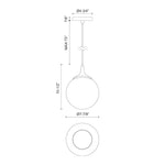 Nouveau 8" Pendant - dimension drawing 2 [Alora-PD505108AGOP|CUSTOM|2]