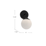 Nouveau Wall and Vanity Light - dimension drawing 1 [Alora-WV505106AGOP|CUSTOM|1]