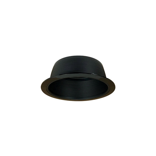 Rec Inc 6" Trim 6" Stepped Baffle W/ Metal Ring by Nora Lighting - 7.13"L x 7.13"W x 2.50"H, Black [Nora Lighting-NTM-40B|ALT|1]