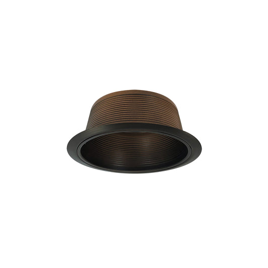 Rec Inc 6" Trim 6" Stepped Baffle W/ Plastic Ring by Nora Lighting - 7.13"L x 7.13"W x 2.50"H, Bronze and Metal Shade [Nora Lighting-NTM-41BZ|ALT|1]