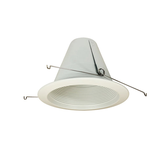 Rec Inc 6" Trim 6" Air-Tight Aluminum Baffle Cone W/ Flange by Nora Lighting - 7.25"L x 7.25"W x 5.25"H, White [Nora Lighting-NTM-713WAL|ALT|1]