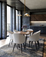 Oscar Pendant - room setting, Aged Gold/White [Alora-PD550336WHAG|CUSTOM|1]