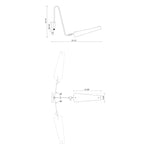 Osorio 4" LED Wall and Vanity Light - dimension drawing 2 [Alora-WV347104MBVB|CUSTOM|2]