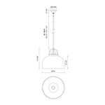 Lancaster Pendant - dimension drawing 2 [Alora-PD461101AG|CUSTOM|2]