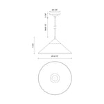 Mauer 15" Pendant - dimension drawing [Alora-PD521015BGCL|CUSTOM|1]