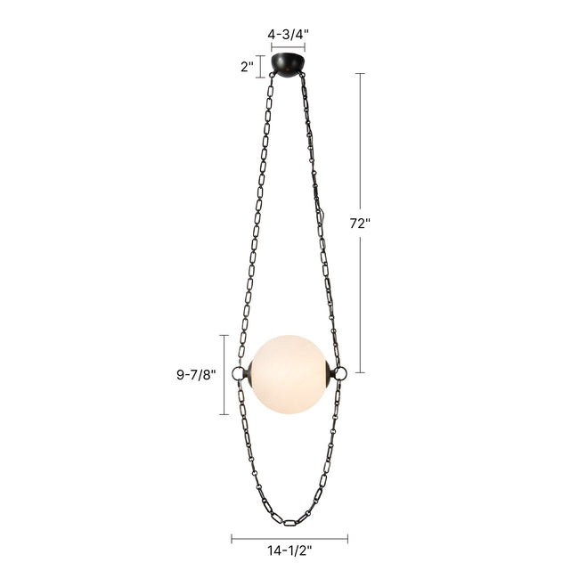 Petra 10" LED Pendant - dimension drawing [Alora-PD372010UBCDG|CUSTOM|1]