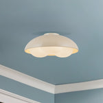 Robyn 16" 3-Light Flush Mount - room setting, Pearl White/Opal Glass [Alora-FM495316PWOP|CUSTOM|1]