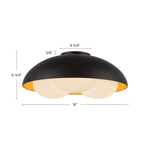 Robyn 16" 3-Light Flush Mount - dimension drawing [Alora-FM495316AWOP|CUSTOM|1]