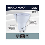 Satco 5.5W (35W Equivalent) MR16 Reflector LED Bulb, GU10 Base, Selectable 2700K-5000K, 90+ CRI, 50° Beam, Dimmable, Damp Rated, alternate view [Satco-S11109|CUSTOM|2]