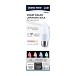 Satco 5.5W (40W Equivalent) B11 Torpedo LED Bulb, E26 Medium Base, Selectable 2700K-5000K, 90+ CRI, Dimmable, Damp Rated, Frost with Frost Glass, alternate view [Satco-S11112|CUSTOM|1]