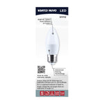 Satco 5.5W (40W Equivalent) B11 Torpedo LED Bulb, E26 Medium Base, Selectable 2700K-5000K, 90+ CRI, Dimmable, Damp Rated, Frost with Frost Glass, alternate view [Satco-S11112|CUSTOM|2]