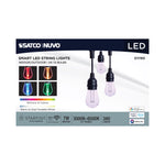 Satco Starfish, 24 Foot LED String Light, 12-S14 Lamps, IOT, RGBTW, 120V, Black, alternate view [Satco-S11190|CUSTOM|1]