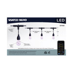 Satco Starfish, 24 Foot LED String Light, 12-S14 Lamps, IOT, RGBTW, 120V, Black, alternate view [Satco-S11190|CUSTOM|2]