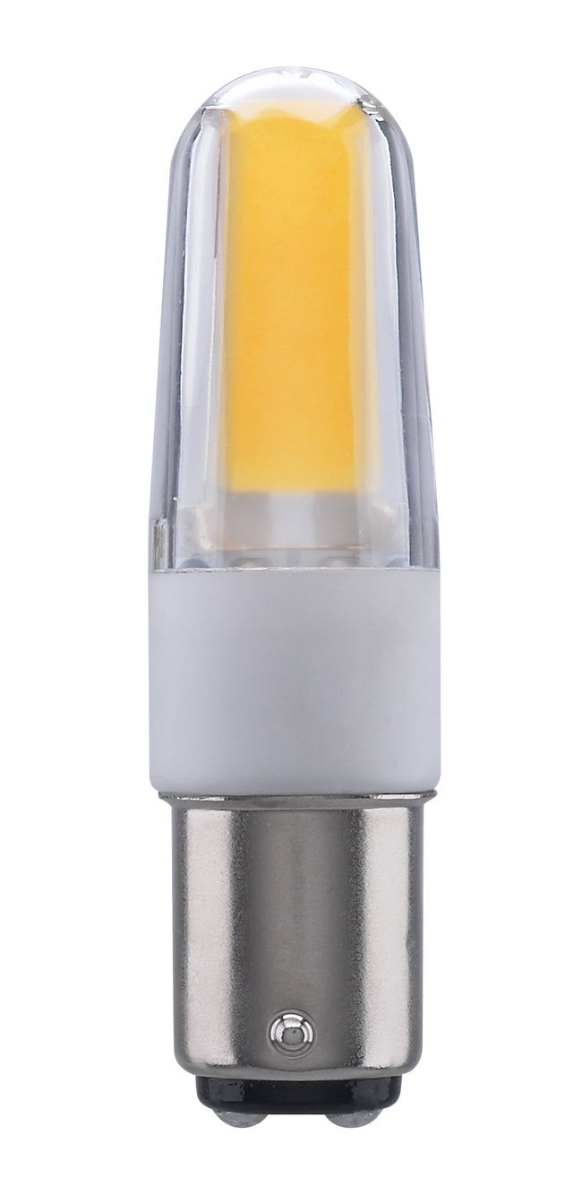 Satco 4W (35W Equivalent) T4 LED Bulb, BA15d Base, 3000K, 80+ CRI, Dimmable, Damp Rated, alternate view [Satco-S11214|CUSTOM|1]