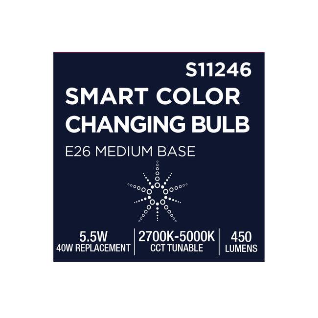 Satco 5.5W (40W Equivalent) T9 Tubular LED Bulb, E26 Medium Base, Selectable 2700K-5000K, 90+ CRI, Dimmable, Damp Rated, Clear, alternate view [Satco-S11246|CUSTOM|4]