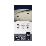 Satco LED Gimbaled Downlight, RGB & Tunable White, Round, Starfish IOT, 120-277V, Black / 6 Inch / 15 Watt, 1200 Lumens, alternate view [Satco-S11296|CUSTOM|4]