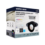 Satco LED Gimbaled Downlight, RGB & Tunable White, Round, Starfish IOT, 120-277V, Black / 6 Inch / 15 Watt, 1200 Lumens, alternate view [Satco-S11296|CUSTOM|5]