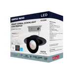 Satco LED Gimbaled Downlight, RGB & Tunable White, Round, Starfish IOT, 120-277V, Black / 6 Inch / 15 Watt, 1200 Lumens, alternate view [Satco-S11296|CUSTOM|6]