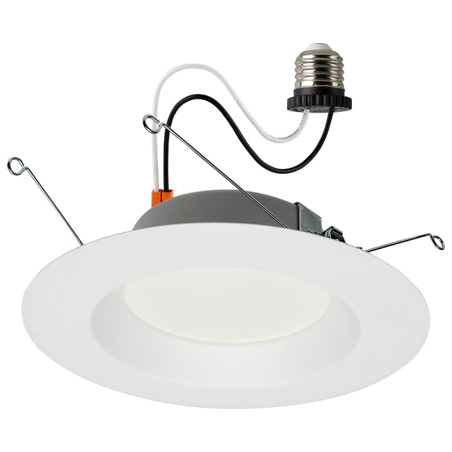 Satco LED Downlight Retrofit, 120V, Dimmable, 5-6 Inch / White / 12.5 Watt, 2700K, alternate view [Satco-S11642|CUSTOM|1]