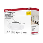 Satco LED Downlight Retrofit, 120V, Dimmable, 5-6 Inch / White / 12.5 Watt, 2700K, alternate view [Satco-S11642|CUSTOM|6]