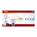 Satco 6W (40W Equivalent) A19 Standard LED Bulb, E26 Medium Base, Selectable 2700K-5000K, 90+ CRI, Damp Rated, 4-Pack (Box), alternate view [Satco-S11774R1|CUSTOM|1]