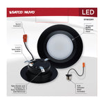 Satco LED Downlight Retrofit, 120V, 2700K/3000K/3500K/4000K/5000K, 4 Inch / Black / 6.7 Watt, alternate view [Satco-S11832R1|CUSTOM|2]