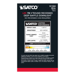 Satco Deep Baffle, CCT-Selectable Recessed LED Downlight, 4 Inch / 7 Watt, alternate view [Satco-S11844|CUSTOM|5]