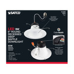 Satco Deep Baffle, CCT-Selectable Recessed LED Downlight, 6 Inch / 9 Watt, alternate view [Satco-S11845|CUSTOM|3]