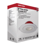 Satco LED, Fire Rated, Direct Wire Directional Downlight, Round, Dimmable, 120V, 6 Inch / 15 Watt, alternate view [Satco-S11881|CUSTOM|8]