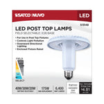 Satco 40/30/20W Corncob LED Bulb, E26 Medium Base, Selectable 3000K-5000K, 80+ CRI, IP65, Dimmable, Wet Rated, Clear with Translucent Glass, alternate view [Satco-S13148|CUSTOM|1]