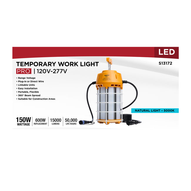 Satco LED Hi-Pro Temp Work Light, Corncob Shape, 80 CRI, 150 Watt, 5000K, alternate view [Satco-S13172|CUSTOM|1]
