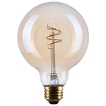 3.5 Watt (40 Watt Equivalent) E26 G30 300L 120V LED 2000k Light Bulb by Satco - Clear Amber, 90+ [Satco-S14212|MAIN]