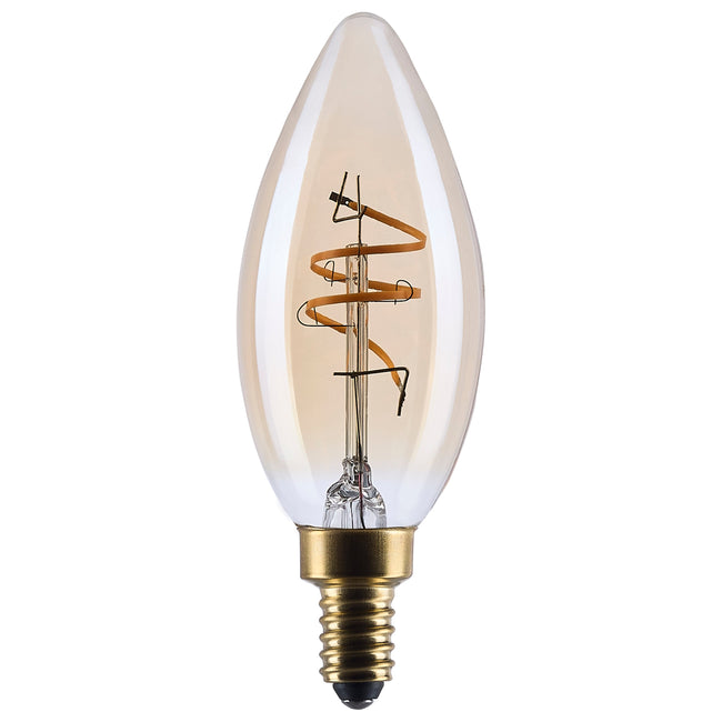 3.5 Watt (40 Watt Equivalent) E12 C11 300L 120V LED 2000k Light Bulb by Satco - 90+ [Satco-S14218|MAIN]